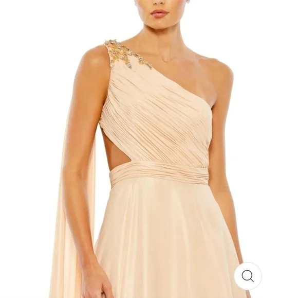 Mac Duggal FLOAT ONE SHOULDER OPEN BACK FLOWY GOWN size 12 (#39) - Picture 3 of 16